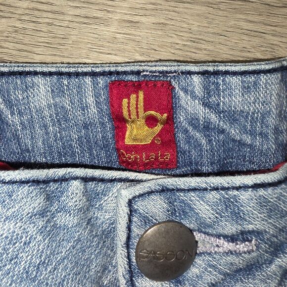 Sassoon Ooh La La Skinny Leg Shuffle Light Wash Jeans Size 6 - Vintage 1980's - Picture 3 of 8